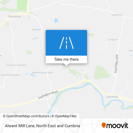 Alwent Mill Lane map