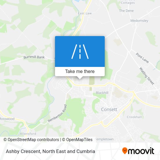 Ashby Crescent map