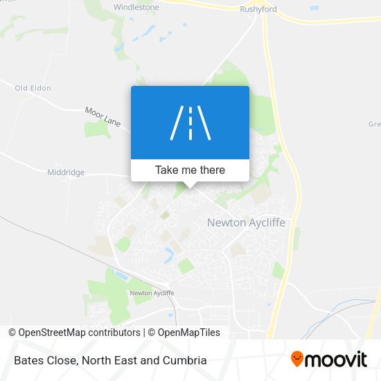 Bates Close map