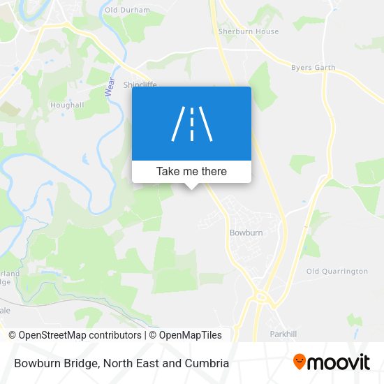 Bowburn Bridge map