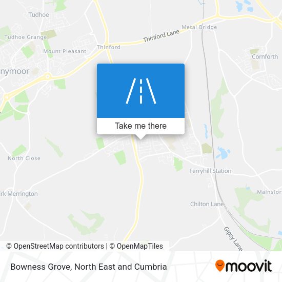 Bowness Grove map
