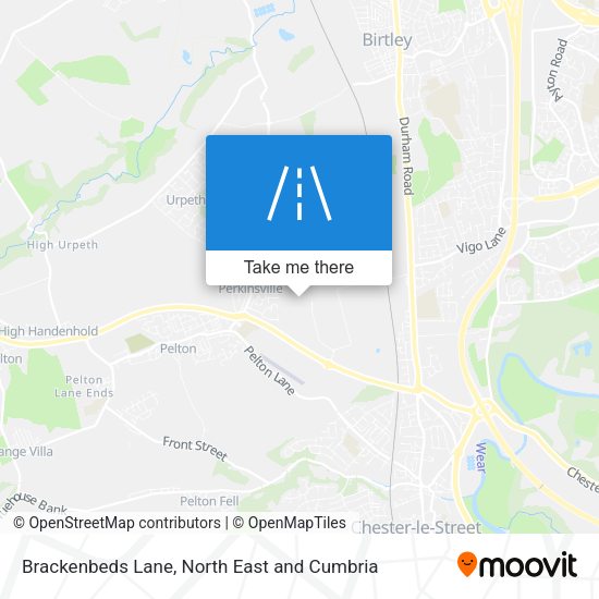 Brackenbeds Lane map