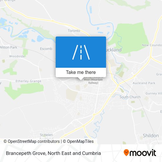 Brancepeth Grove map