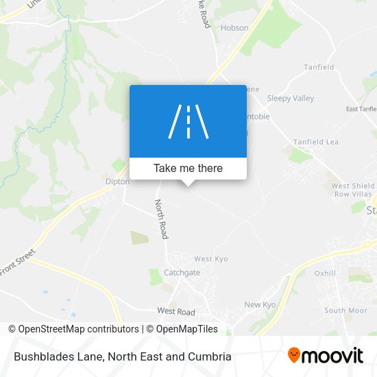 Bushblades Lane map