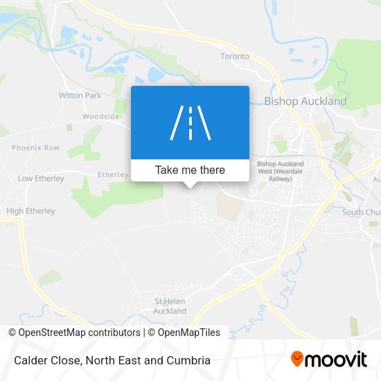 Calder Close map