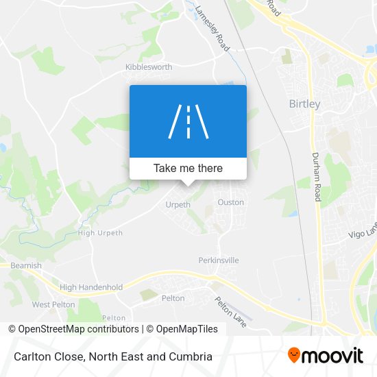 Carlton Close map