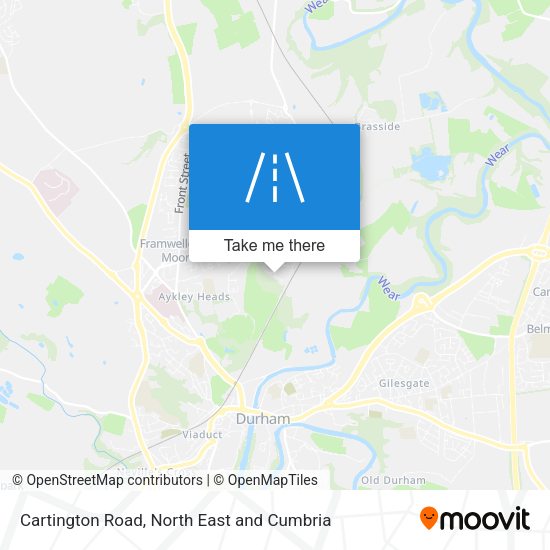 Cartington Road map