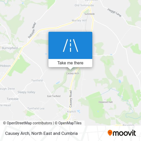 Causey Arch map