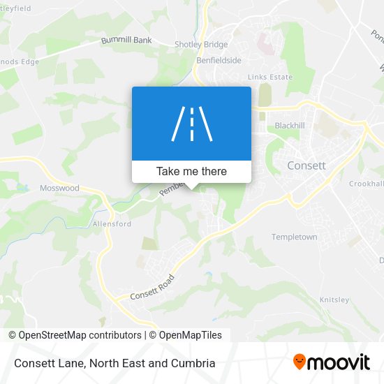 Consett Lane map