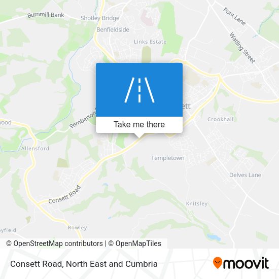 Consett Road map