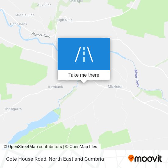 Cote House Road map