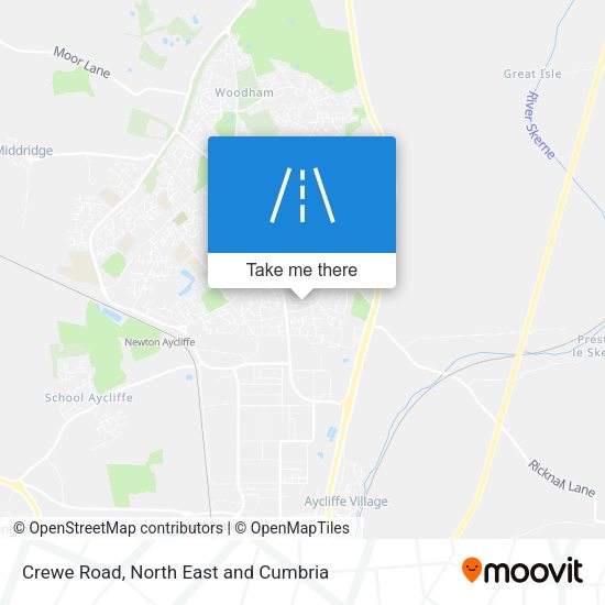 Crewe Road map