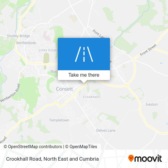 Crookhall Road map