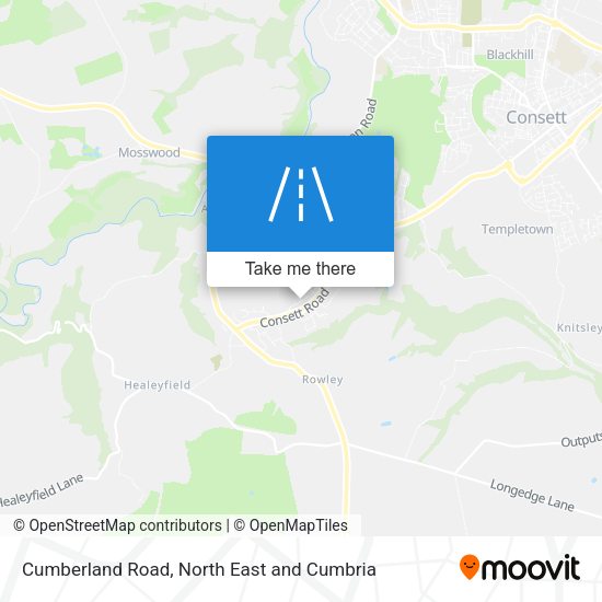 Cumberland Road map