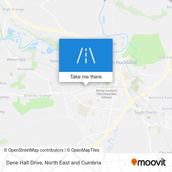 Dene Hall Drive map