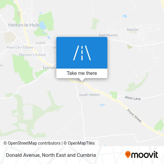 Donald Avenue map