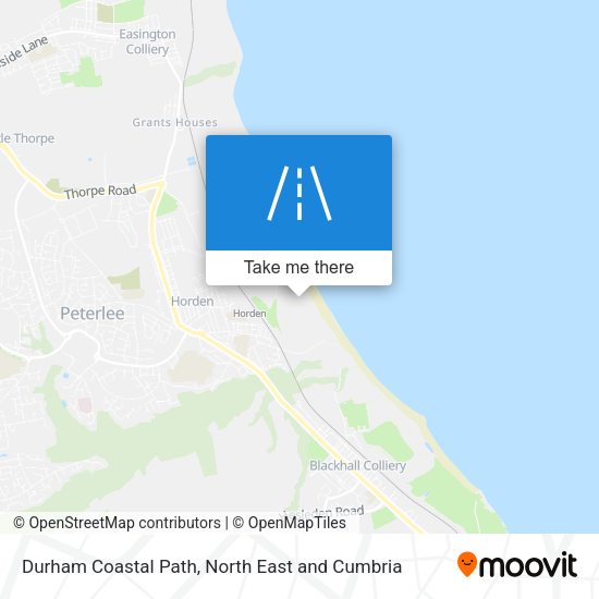 Durham Coastal Path map