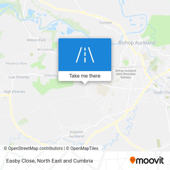 Easby Close map