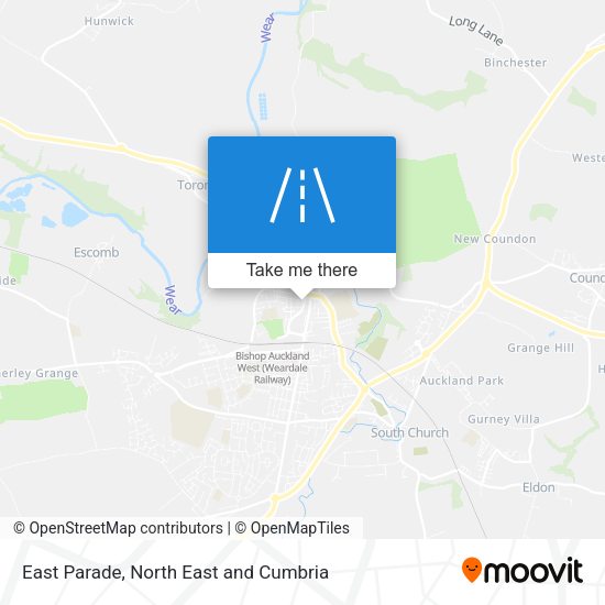 East Parade map