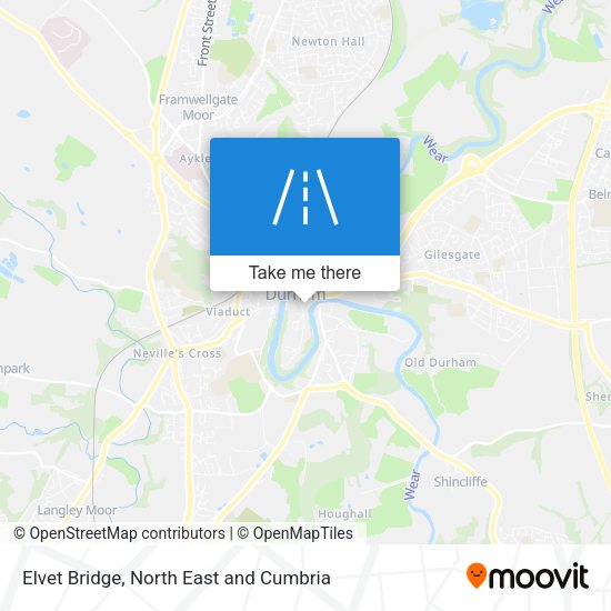 Elvet Bridge map