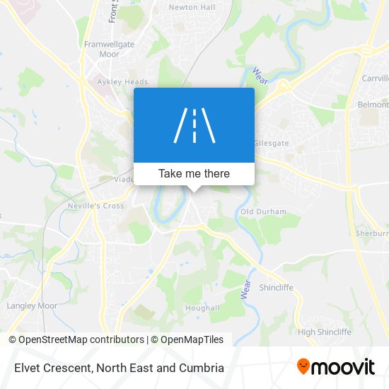 Elvet Crescent map