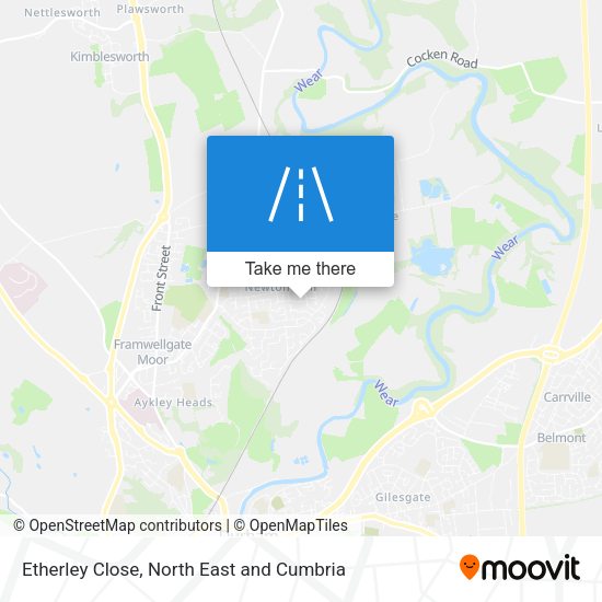 Etherley Close map