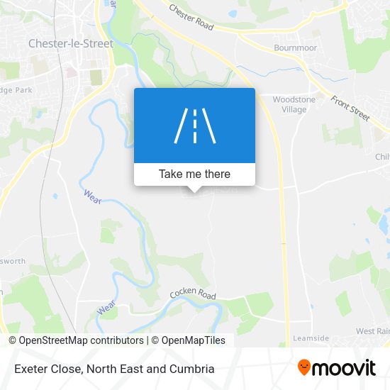 Exeter Close map