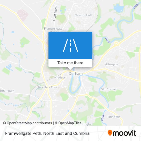 Framwellgate Peth map