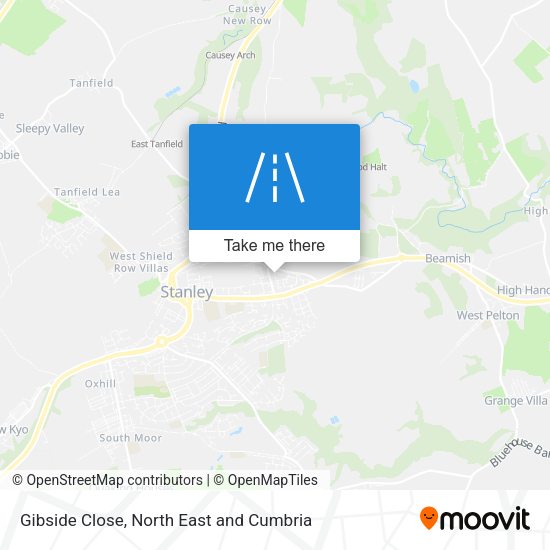 Gibside Close map