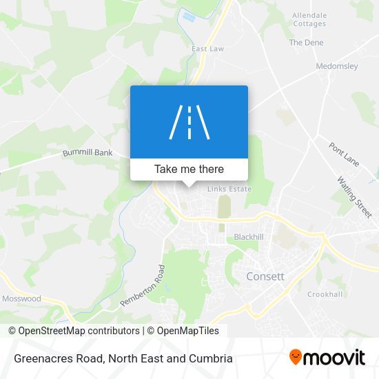 Greenacres Road map
