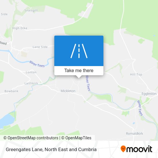 Greengates Lane map