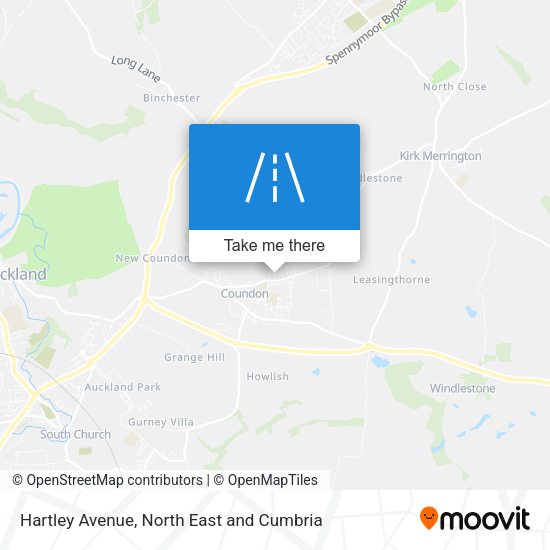 Hartley Avenue map