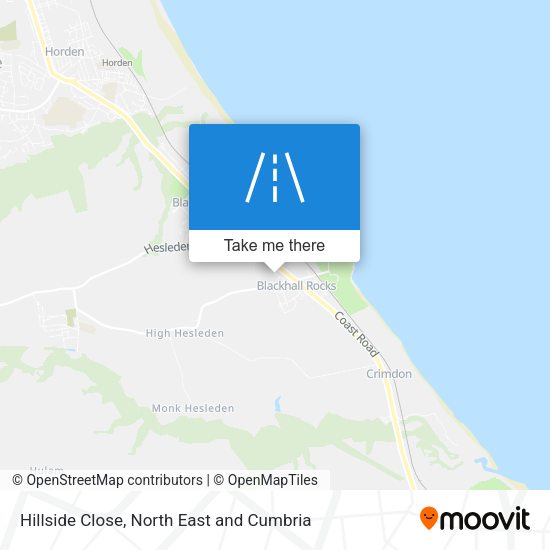 Hillside Close map