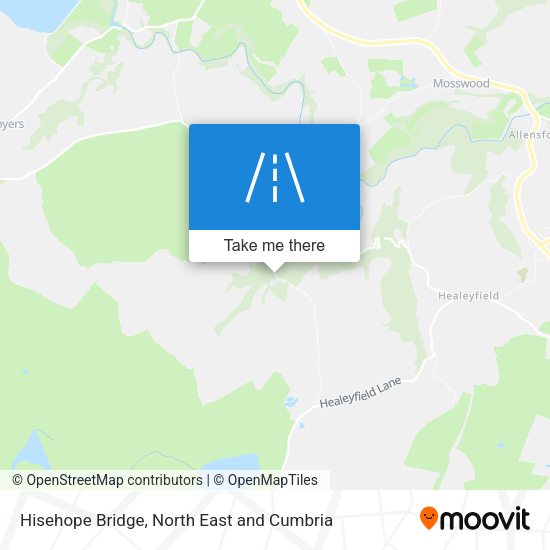 Hisehope Bridge map