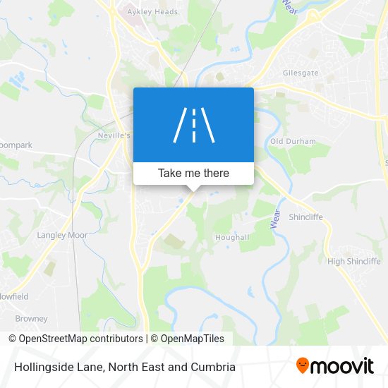 Hollingside Lane map