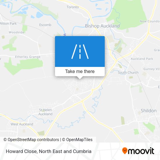 Howard Close map