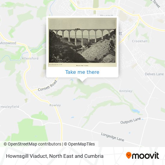 Hownsgill Viaduct map