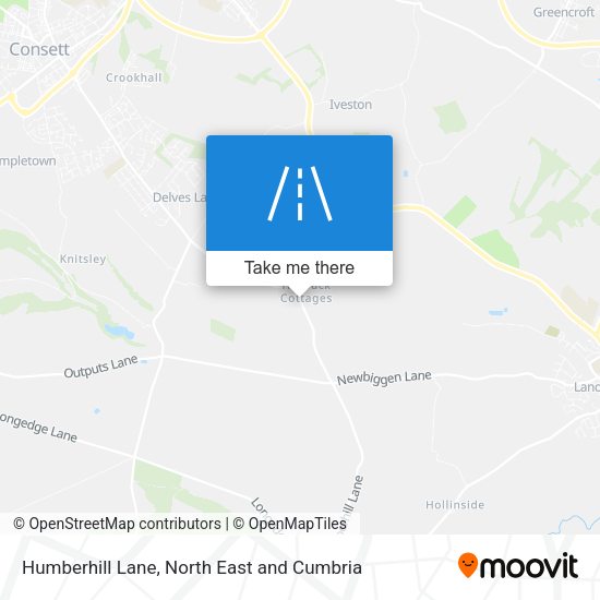 Humberhill Lane map