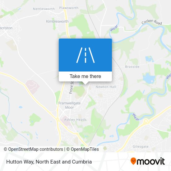 Hutton Way map