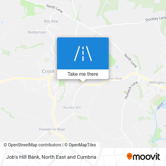 Job's Hill Bank map