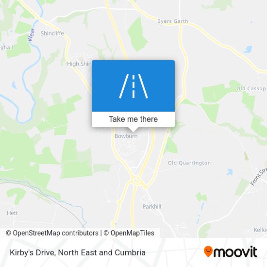 Kirby's Drive map