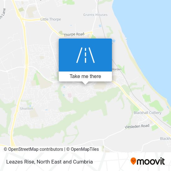 Leazes Rise map