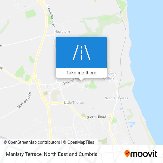 Manisty Terrace map