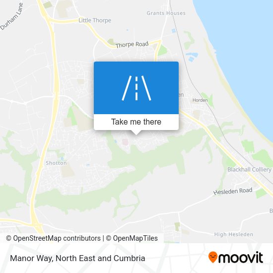 Manor Way map
