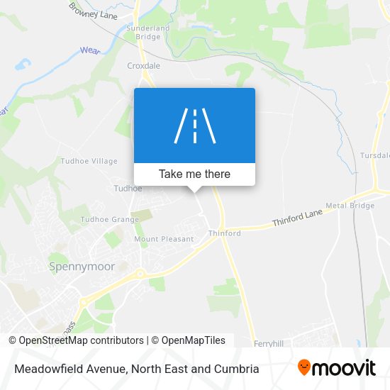 Meadowfield Avenue map