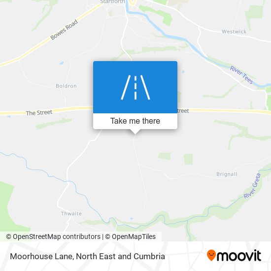 Moorhouse Lane map