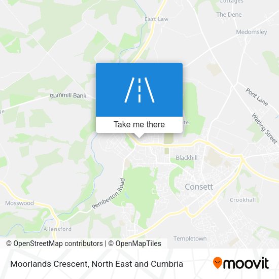 Moorlands Crescent map