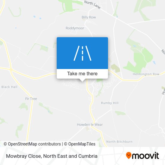 Mowbray Close map