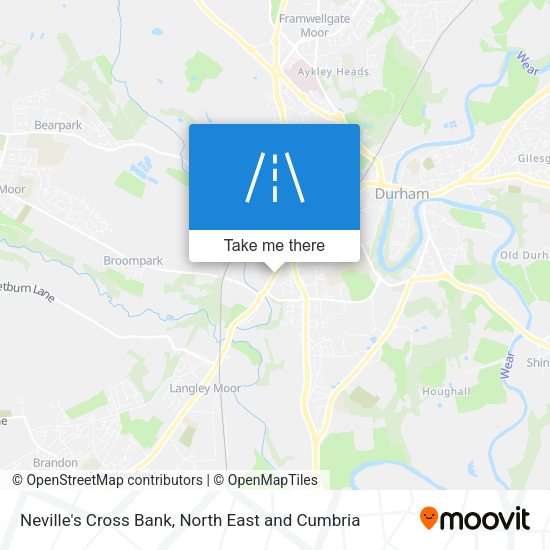 Neville's Cross Bank map