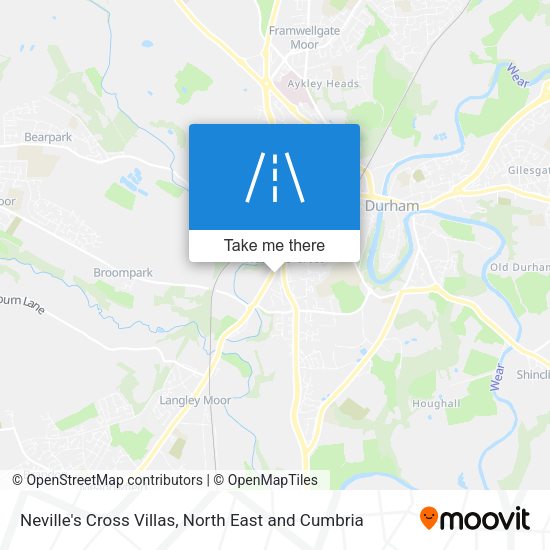 Neville's Cross Villas map